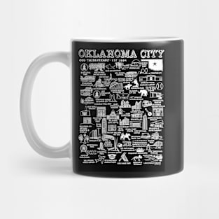 Oklahoma City Map Art Mug